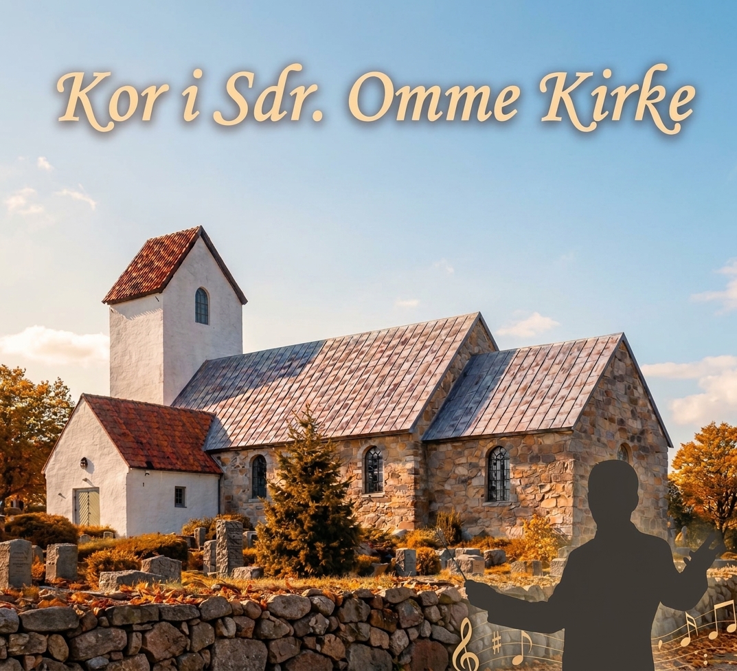 Plakat med noder og tekst om kor